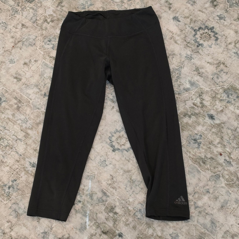 Adidas Climalite Black Cropped Leggings Womens XS Activewear Training Tights